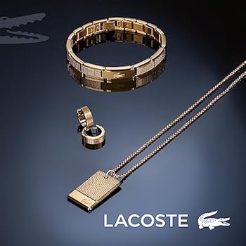 Lacoste Stencil Collection Mens Stainless Steel Link